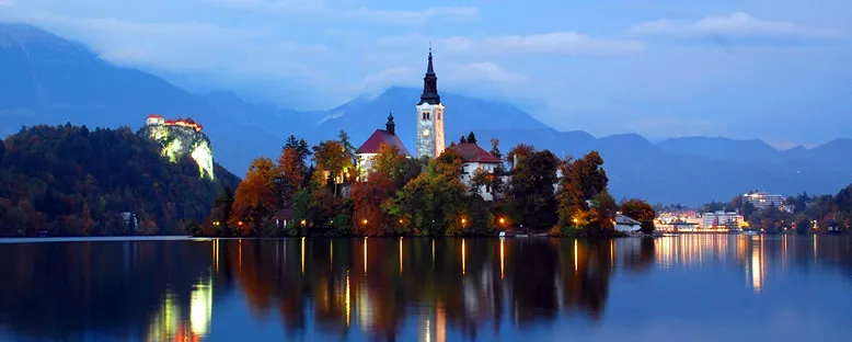 Bled Gölü'nde Akşam - Slovenya