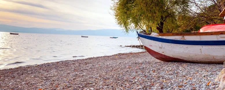 Sahilde Gün Batımı - Ohrid