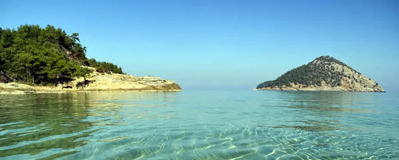 Cennet Plajı'nda Deniz Manzarası - Thassos