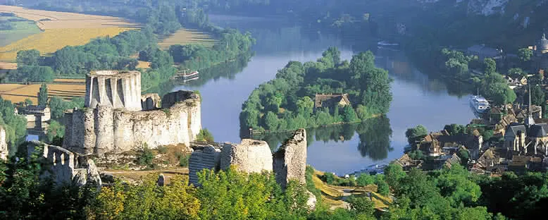Chateau Gaillard ve Şehir - Les Andelys