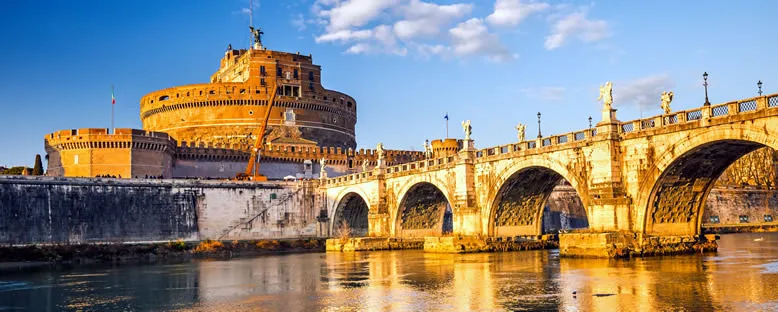 Gün Batımında Sant'Angelo Kalesi (Hadrian Mozolesi) - Roma