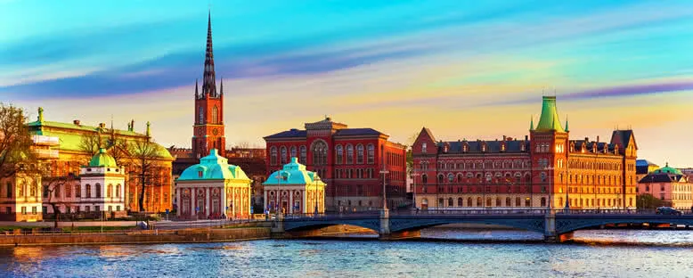 Gün Batımında Tarihi Merkez - Stockholm