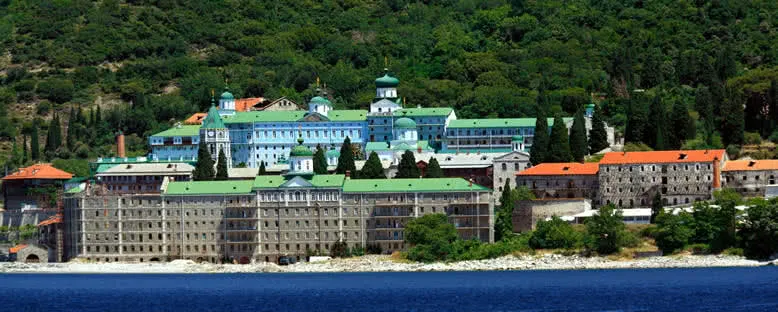 Athos Dağı'ndaki Saint Panteleimon Manastırı - Halkidiki
