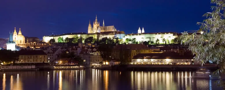 Prag Şatosu Gece Manzarası - Prag